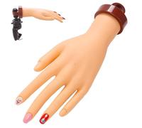 Practice Hand for Acrylic Nails, Nail Art Practice Kit Mannequin Hands for Nails, Flexible Hands to ..