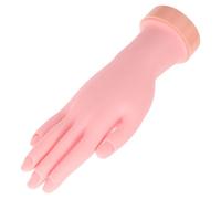 Practice Hand for Acrylic Nails, Pink Rubber Right Hand Model | Flexible Fingers, Realistic Texture, Stable Support, Easy Cleaning, for Showcasing and Photography