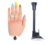 Practice Hand For Acrylic Nails Silicone Hand Practice Flexible Finger Fake Training Hand False Mannequins Hands