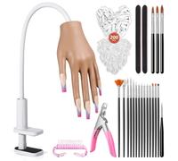 Practice Hand for Acrylic Nails: The Nail Tips Will Not Fall Off False Nails. Practice Hand: Flexible Nail Doll for Practice for Beginners