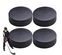 Practice Hockey Holes - Official Rules of 4 Practicing Hockey Discs - Adequate Quantity, 3 Inch Diameter, 1 Inch Thickness, Ice Hockey Supplies for Hockey on Hockey