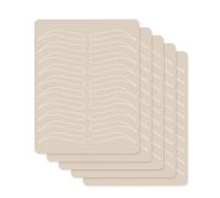 Practice Inkless Eyebrow 5 Pieces Latex Sheets Double Sided Faux Leather for Skin Practice Needle Shape Tool