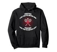 Practice Like You've Never Won Badminton Retro Vintage Pullover Hoodie