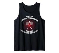 Practice Like You've Never Won Badminton Retro Vintage Tank Top