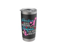 Practice Like You've Never Won Love Cheering Cheerleading Stainless Steel Insulated Tumbler