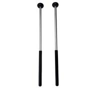 Practice Marimba Beaters Bundle with Slip Resistant Sleeve, Black | Metal Frame, Balanced Aluminum Grip, Matching Two Piece Setup for Campus Clinics, Section Drills