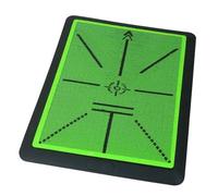 Practice Mat with Gripping Silicone Base | Black Directional Arrows and Alignment Lines, Reviewable Swing Record, Practice Before a Round of Golf