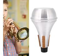 Practice Mute Aluminum Alloy & Cork Strips Practice Trumpet Mute Brasses Musical Instrument Part Accessory Practice Trumpet Mute