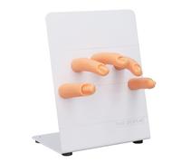 Practice Nail Finger Kit, Bendable Rubber Nail Art Practice Tools with 50 Nail Tips, Flexible Adjustable Nail Practice Hands Training Kit with L Shaped Metal Plate for Beginners