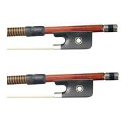 Practice Playing Violin Bow Brazilwood Violin Bow Stick Pure White Mongolia Horsehair 4/4 Full Size 2pcs/1lot Professional Performance(Type 2 073)