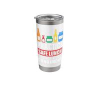 Practice Safe Lunch Use a Condiment Funny Lunch Lady Stainless Steel Insulated Tumbler