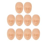 Practice Skin, 10 Pieces 3D Facial Microblading Training Skin, Reusable Soft Silicone Tattoo Practice Skin Model, Fake Skin for Eyebrow, Eyeliner, Lips, Permanent Makeup, Puncture