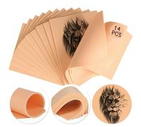 Practice Skin for Tattooing 3 MM, 14 PCS Thicker Design With A Realistic Feel And Easy to Color, Fake Skin Tattoo Perfect for Both Professional Tattoo Artists And Beginners