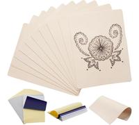 Practice Skins with Transfer Papers, 30 Pcs Fake Skins and Stencil Papers Kit, Including 10 Pcs 8×6" Double Sided Blank Silicone Skins and 20 Pcs A4 Tracing Papers for Beginners