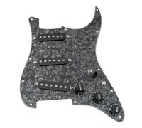 Practice SSS Pickguard Pickup With Interlaced Alnico 5 Single Coil For Electric Guitar And Bass(4ply Bk Pearl)