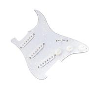Practice SSS Pickguard Pickup With Interlaced Alnico 5 Single Coil For Electric Guitar And Bass(4ply Wh Pearl)