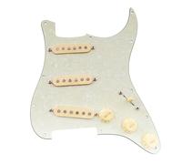 Practice SSS Pickguard Pickup With Interlaced Alnico 5 Single Coil For Electric Guitar And Bass Electric Guitar Pickguard Pickups(Ag Wh Pearl)