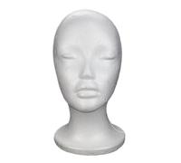 Practice Styling Head - Cosmetology Training Mannequin Bust, Durable Smooth face Construction, Easy Pin Placement Design | Costume Accessory Holder, Craft Project Tool, Shop Window Display