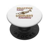 Practice Today Concert Tomorrow Trumpet Music PopSockets Adhesive PopGrip
