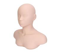 Practice Training Mannequin Head Model with Shoulder for Massage Beauty Care Practice Mannequin Head Versatile Soft Comfortable Touch PVC Rubber Ideal for Novice Practitioners