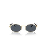 Prada Woman Prada PR 65ZS ZVN09T Sunglasses Metal Gold Grey Round Normal
