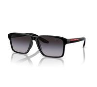 Prada Linea Rossa Man PS 05YS 1AB09U Sunglasses Injected Black Grey Squared Normal Shaded