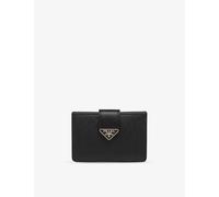 Prada Black Logo-plaque Leather Card Holder 1 Size