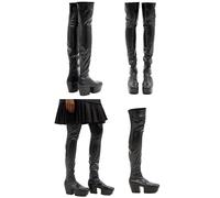 Prada Boots Over-the-Knee Platform Overknee Gothic Shoes 37