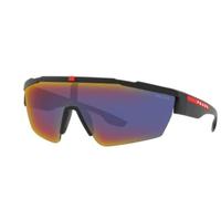 Prada Linea Rossa Womens Black Ps 03xs Shield-frame Nylon Sunglasses 125mm