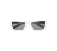 Prada Eyewear logo-lettering rectangle-frame glasses - White 55
