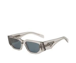 Prada Eyewear Men's 09ZS Sunglasses Transparent Asphalt/Dark Grey