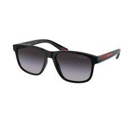 Prada Linea Rossa Man PS 06YS 1AB09U Sunglasses Injected Black Grey Pillow Normal Shaded