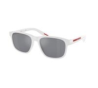 Prada Linea Rossa Man Prada Linea Rossa PS 06YS TWK40A Sunglasses Injected White Silver Pillow Normal Mirror