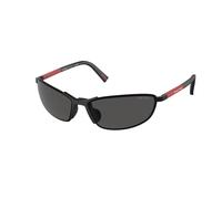 Prada Linea Rossa Man Prada Linea Rossa PS 55ZS 1BO06F Sunglasses Metal Black Grey Geometric Normal