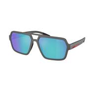 Prada Linea Rossa Man Prada Linea Rossa PS A06S 16X08R Sunglasses Injected Grey Green Pilot Mirror
