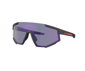 Prada Linea Rossa Man Sunglass PS 04WS - Frame color: Black Rubber, Lens color: Dark Blue Mirror Violet