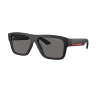 Prada Linea Rossa Man Sunglass PS 04ZS - Frame color: Black Rubbered, Lens color: Dark Grey Polarized