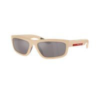 Prada Linea Rossa Man Sunglass PS 05ZS - Frame color: Rubbered Sand, Lens color: Light Grey Mirror Silver
