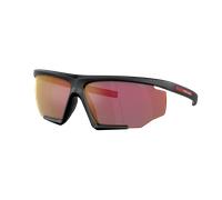 Prada Linea Rossa Man Sunglass PS 07YS - Frame color: Black Rubber, Lens color: Mirror Orange