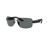 Prada Linea Rossa Man PS 50ZS 1AB02G Sunglasses Metal Black Grey Pillow Polarized