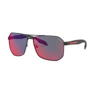 Prada Linea Rossa Man Sunglass PS 51VS - Frame color: Black Rubber, Lens color: Dark Grey Mirror Blue/Red