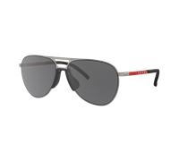 Prada Linea Rossa Man PS 51XS 5AV07U Sunglasses Metal Grey Grey Pilot Mirrored
