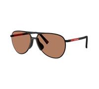 Prada Linea Rossa Man Sunglass PS 53ZS - Frame color: Black Rubbered, Lens color: Brown