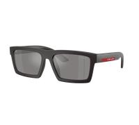 Prada Linea Rossa Man Sunglass PS A07S - Frame color: Matt Grey/Black Rubber, Lens color: Grey Mirror Silver