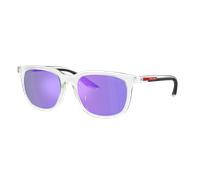 Prada Linea Rossa Man Sunglass PS B09SU - Frame color: Matte Transparent, Lens color: Violet/Green