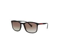 Prada Linea Rossa Matte Square-frame Sunglasses - Black - One Size