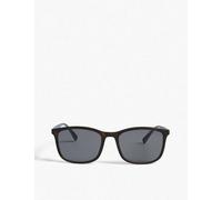 Prada Linea Rossa Mens Brown Ps01t Square-frame Havana Sunglasses 14.5cm