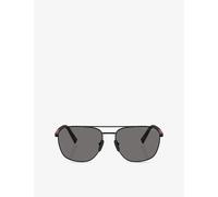 Prada Linea Rossa Prada Linea Rossa Ps 54Zs Aviator-Frame Metal Sunglasses Black