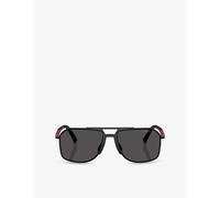 Prada Linea Rossa Prada Linea Rossa Ps B51S Pilot-Frame Metal Sunglasses Black