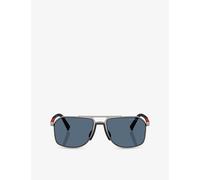 Prada Linea Rossa Prada Linea Rossa Ps B51S Pilot-Frame Metal Sunglasses Silver